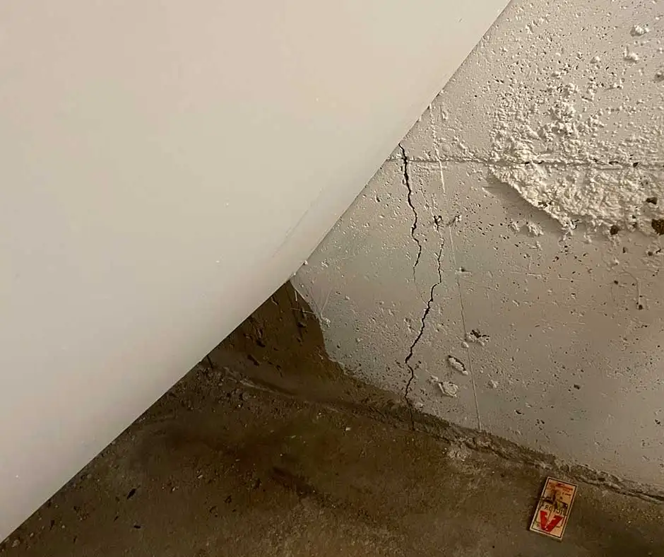 Basement corner showing Basement Crack Repair Philadelphia, PA